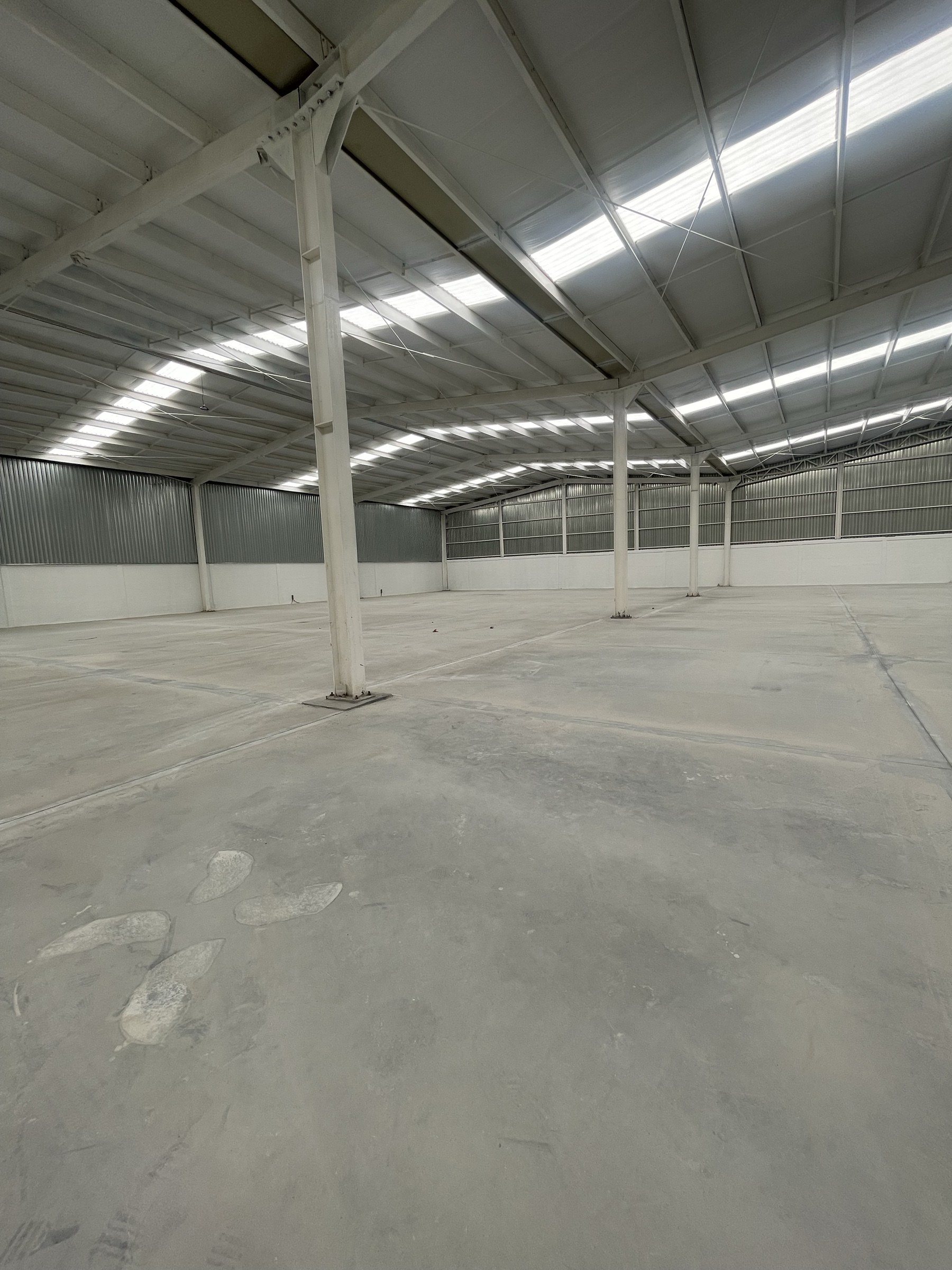 Vista del espacio de almacenamiento de la bodega en Derramadero